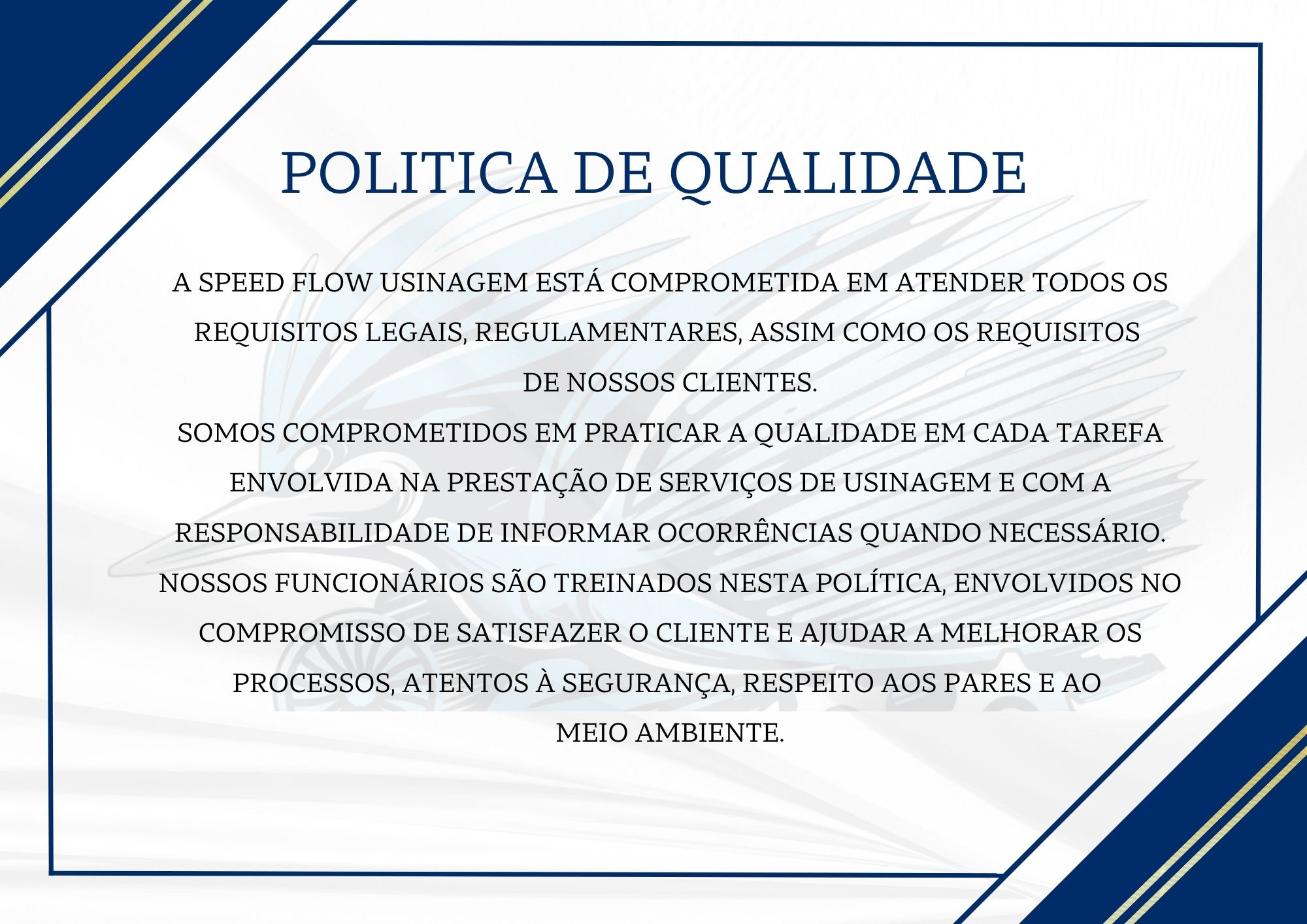 Imagem do quadro politica de qualidade